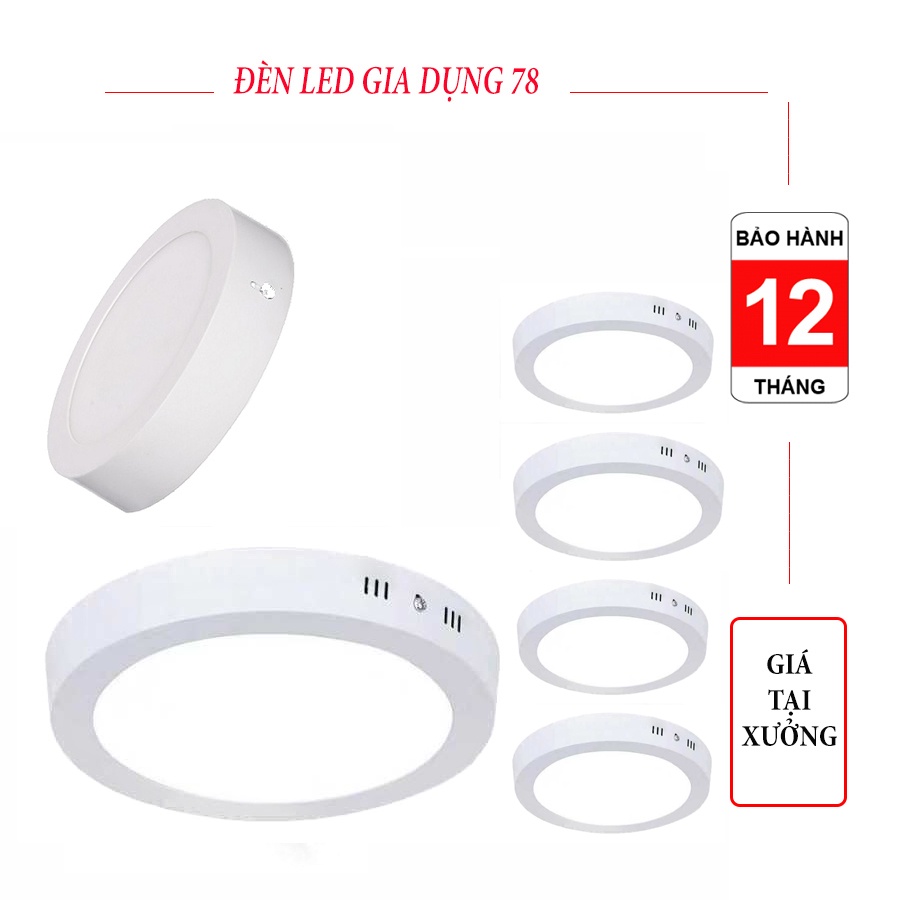 Đèn ốp Trần công suất 12W Gía Sỉ ánh sáng trắng MẶT TRẮNG TRÒN