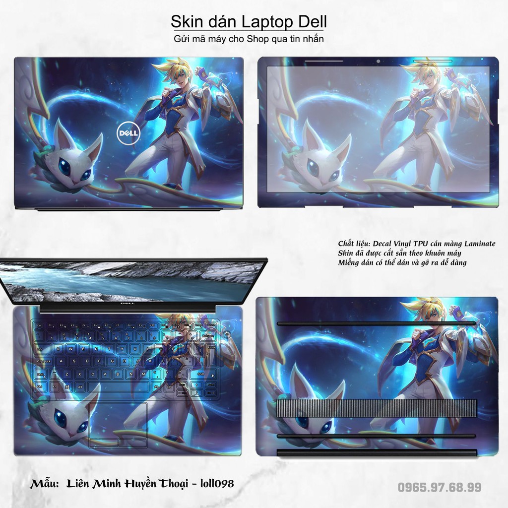 Skin dán Laptop Dell in hình Liên Minh Huyền Thoại nhiều mẫu 14 (inbox mã máy cho Shop)