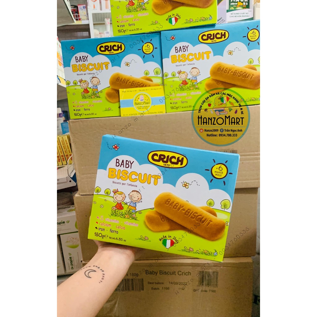 Bánh ăn dặm cho bé CRICH BABY BISCUIT 6m+