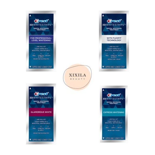 G87 BGF [CHÍNH HÃNG] Miếng dán trắng răng CREST Professional Effects/ Supreme Flexfit/ Glamorous Whi
