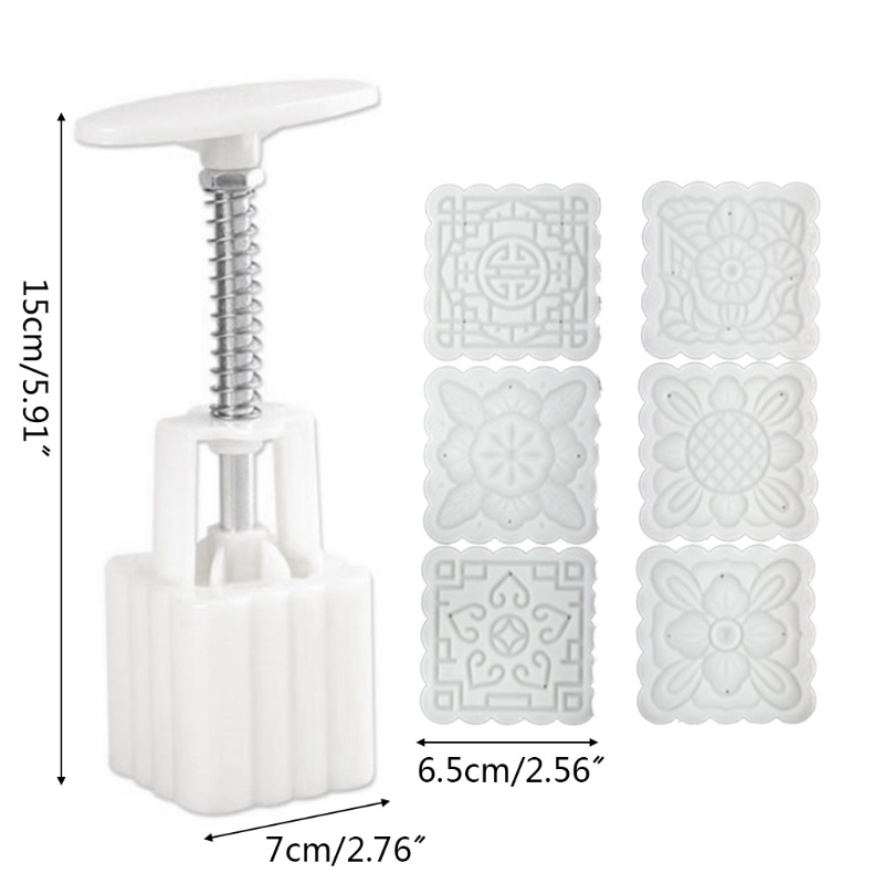 Khuôn Nhựa Làm Bánh Trung Thu Hình Vuông 100g Diy