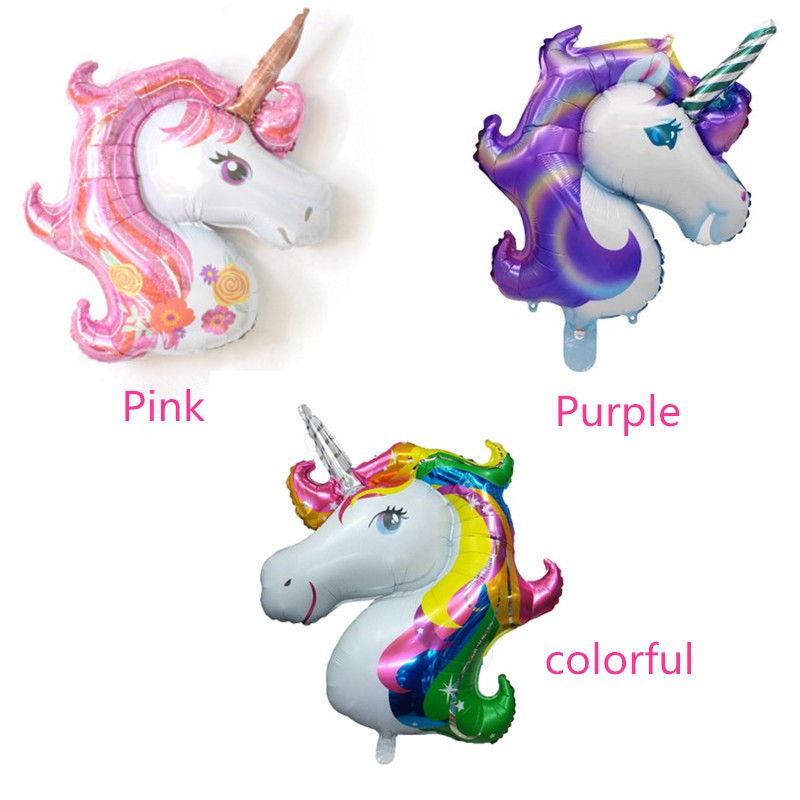Bộ 5 Bong Bóng Lá Nhôm Hình Kỳ Lân Hoạt Hình Trang Trí Tiệc Sinh Nhật