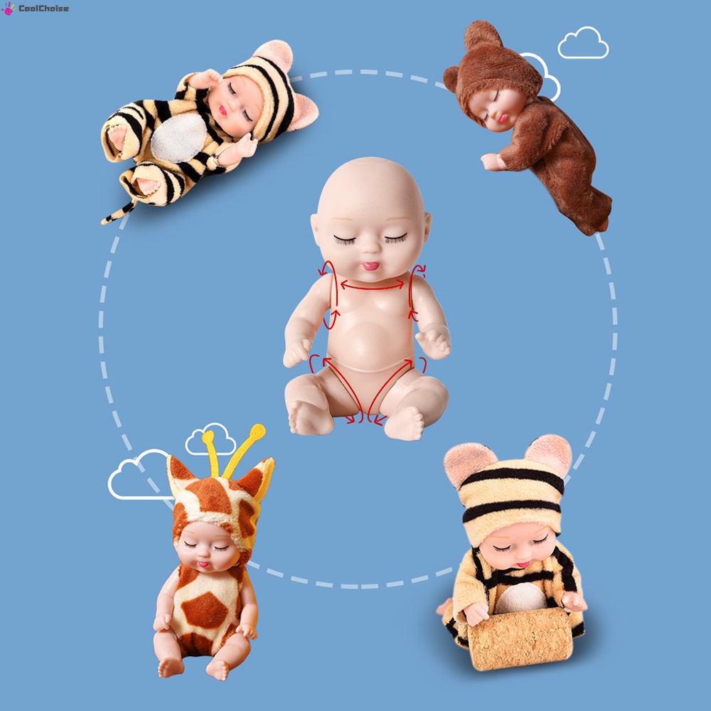 Búp Bê Em Bé Đang Ngủ Mini Dễ Thương Dùng Làm Quà Tặng