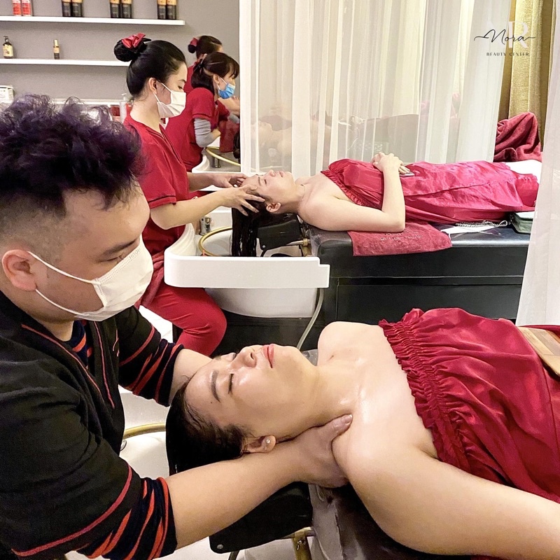 VÁY QUÂY SPA VẢI LỤA CAO CẤP, VÁY QUÂY MẶC TRIỆT LÔNG, MASSAGE VAI GÁY