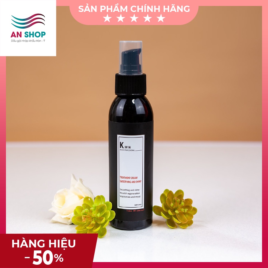Dầu dưỡng tóc mềm mượt keratin tinh dầu khô argan phục hồi tóc hư tổn khô xơ uốn nhuộm Kwin smoothing and shiny 120ml