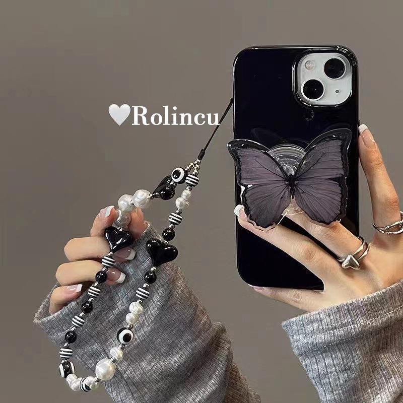 Ốp lưng iphone Ốp Điện Thoại Màu Đen Hình Bướm Cho iphone 14 / 6 / 6plus / 6splus / 7 / 7plus / 8 / 8plus / xs / 11 / 12 / 13 / pro / max / plus / promax