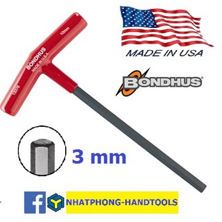 Lục Giác chữ T 3mm sản xuất tại Mỹ hiệu BONDHUS dài 12 cm , 19 cm , 23 cm