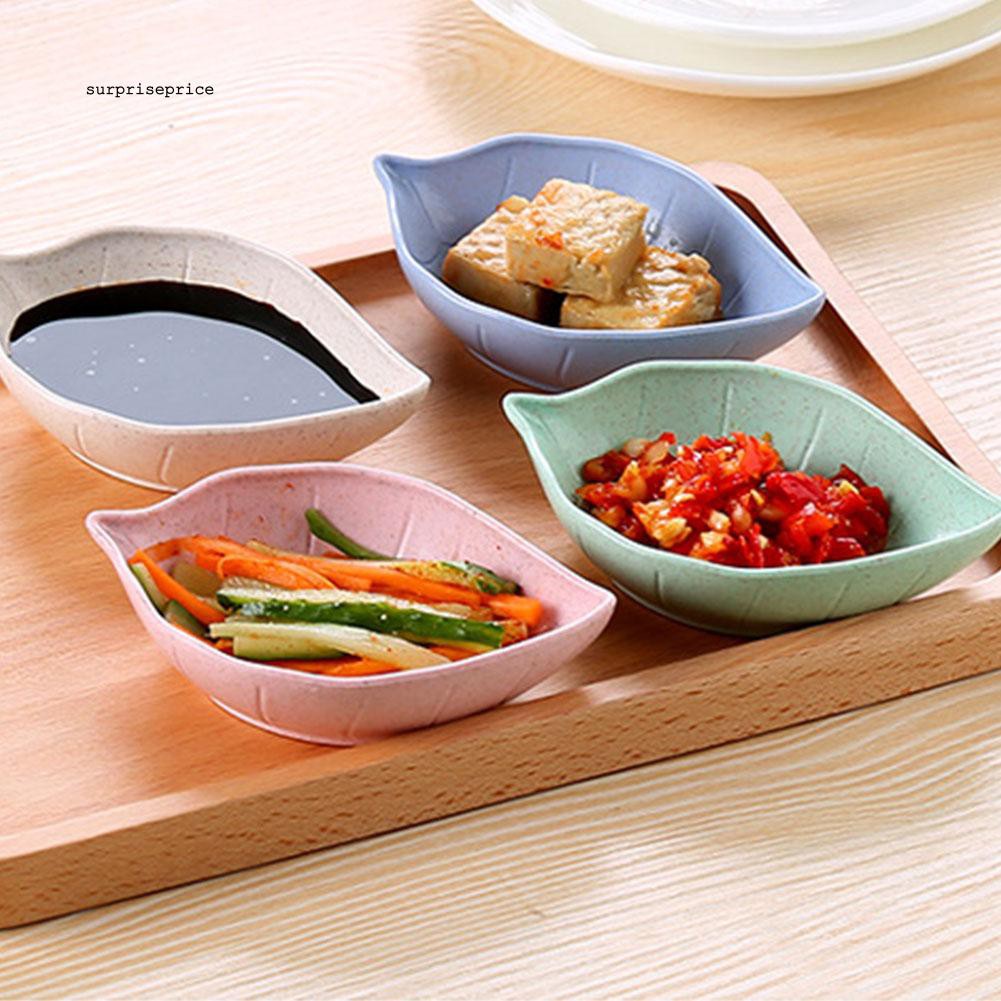 Dĩa đựng nước chấm hình chiếc lá sáng tạo mini