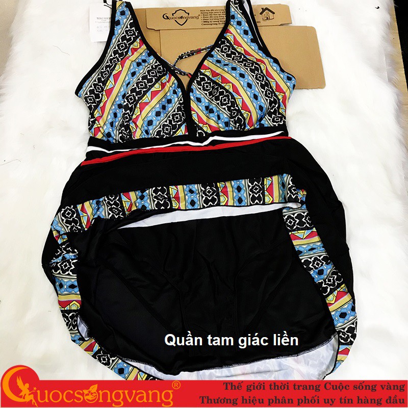 Váy đầm bơi liền thân bigsize màu họa tiết GLSWIM024 Cuocsongvang