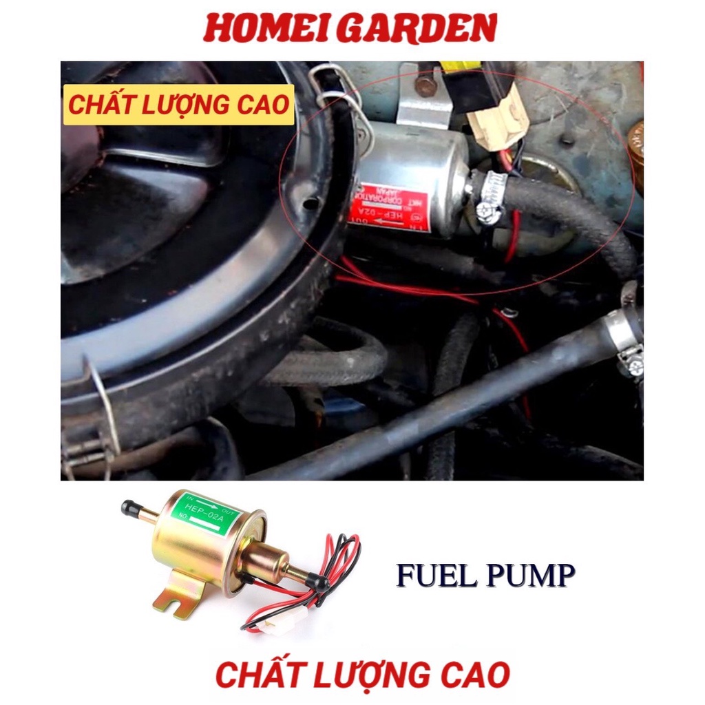 Bơm dầu diesel 12V bơm tự mồi HEP-02A bơm nhiên liệu xăng bơm dầu 80 - 100 lít một giờ - CD0110