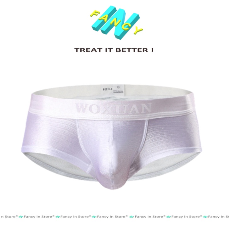 Boxer Nam Thun Lụa Siêu Mỏng Mát, Quần Lót Boxer Nam Gợi Cảm Fancy In - bx005