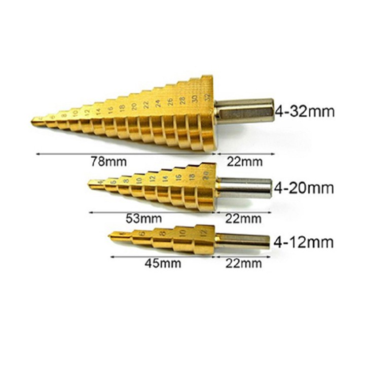 Bộ 3 mũi khoan 4 - 32mm