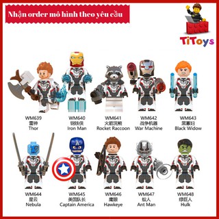 Minifigures biệt đội Avenger End Game full đồ Quantum – Đồ chơi Lắp ghép Xếp hình Mô hình Mini Iron Man WM6054 EndGame