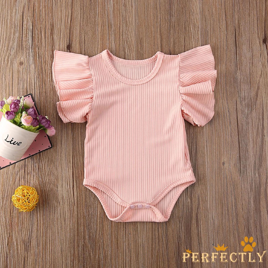 ✨QDA-0-18m Newborn Infant Baby Girl Cotton Romper Jumpsuit Bodysuit Summer Clothes Outift