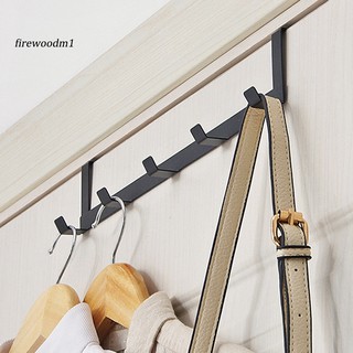【FW】Metal 5-hook Dorm Closet Wardrobe Door Back Hat Clothes Rack Hanger Organizer