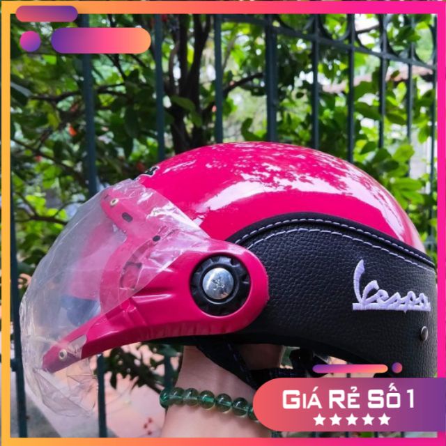 Mũ bảo hiểm Vespa nửa đầu có kính Smartbuy