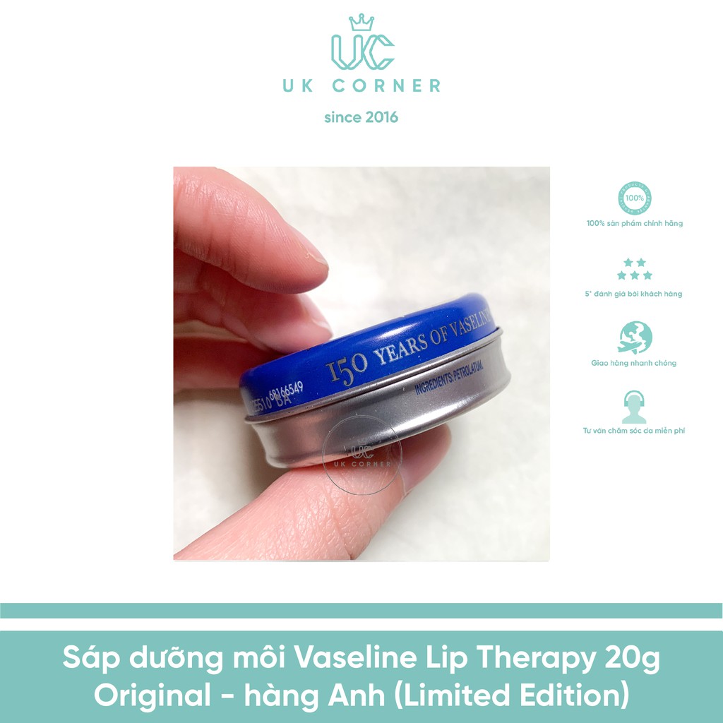 Sáp dưỡng môi Vaseline Lip Therapy 20g hàng Anh (UK)