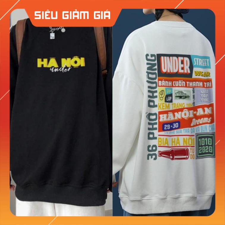 Áo Hoodie nam nữ, áo Sweater Chất nỉ bông dầy dặn , form rộng under Hà Nội Nam Nữ Unisex