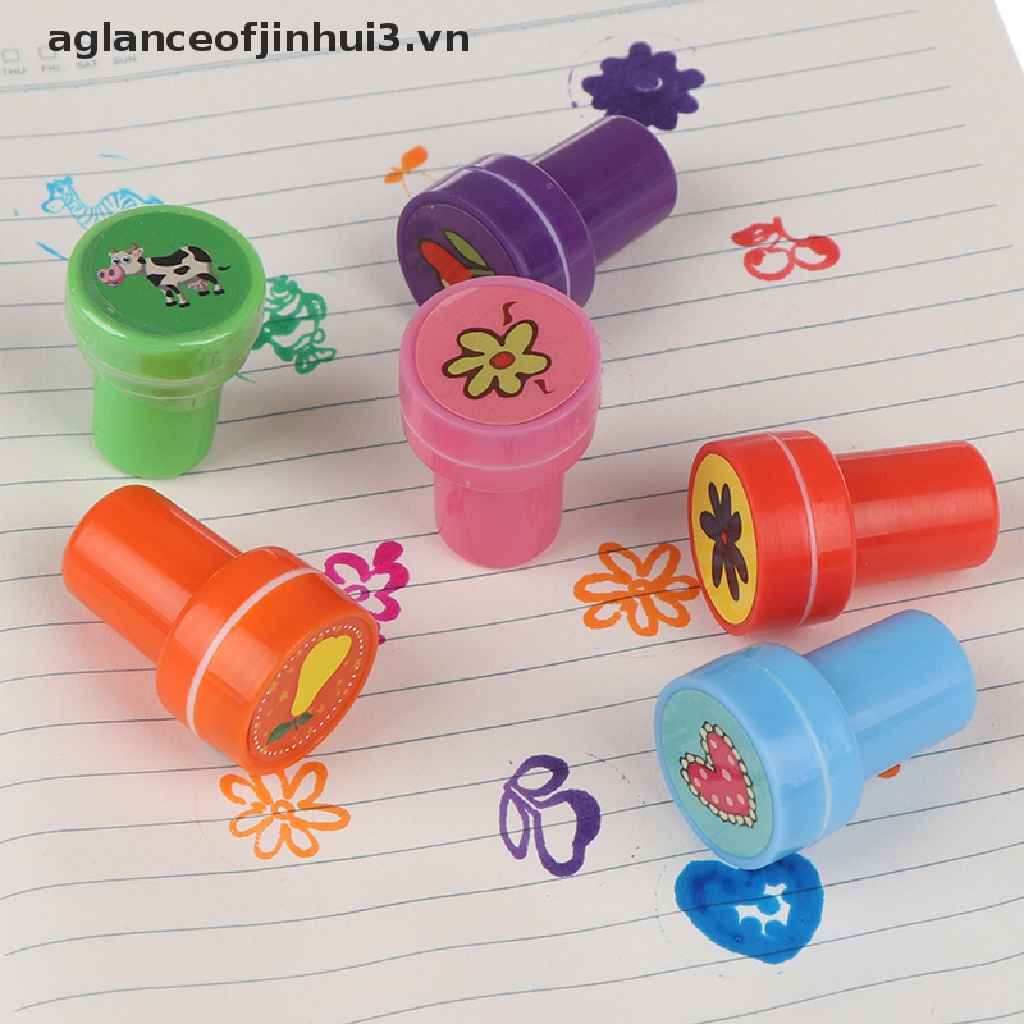 * * Afhvn * * 5 Con Dấu Cao Su Hoạt Hình Đồ Chơi Giáo Dục Sổ Lưu Niệm diy