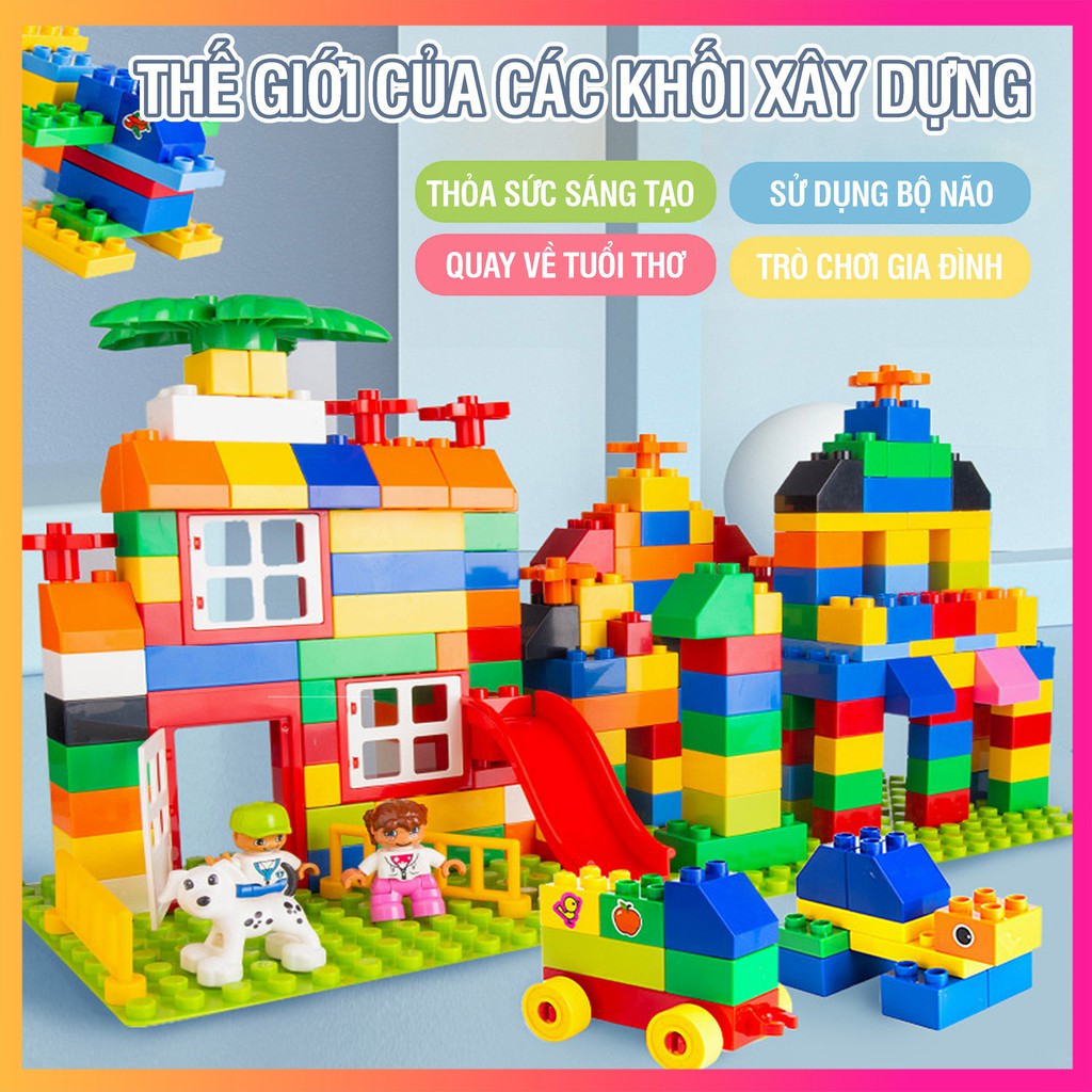 Lego lắp ráp đồ chơi thông minh cho bé với 478 hạt lớn, hàng Việt Nam chất  lượng cao màu đẹp, đồ chơi cho bé