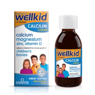 Wellkid calcium dang chất lỏng cho 4-12 tuổi