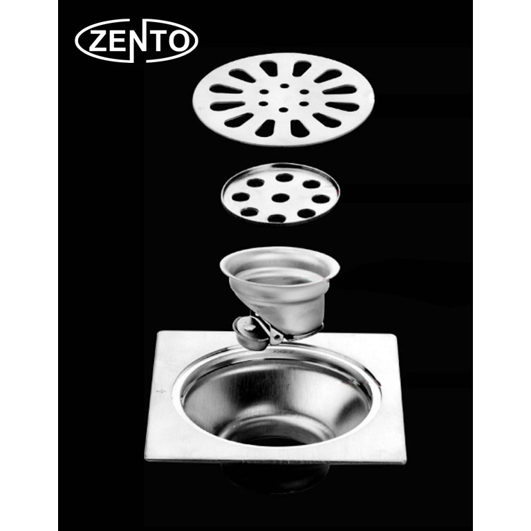 Phễu thoát sàn chống mùi hôi inox Zento TS122-L