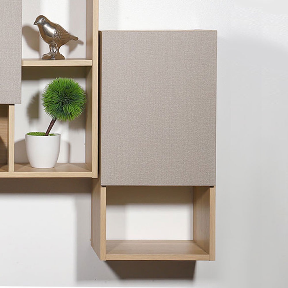 HomeBase FURDINI Kệ treo tường 1 ngăn đóng ngăn mở bằng gỗ MDF Thái Lan W30xD21xH60 Cm màu gỗ sồi