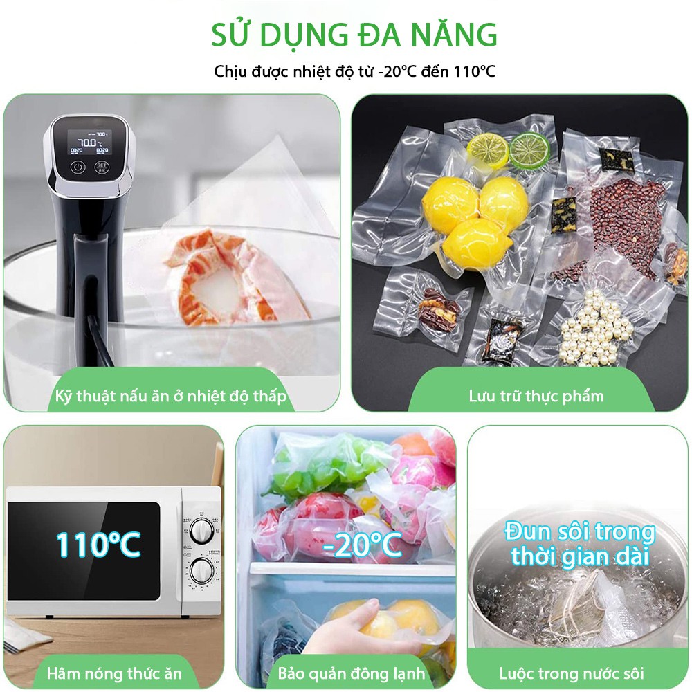 Cuộn túi hút chân không (size 15x500) một mặt nhám