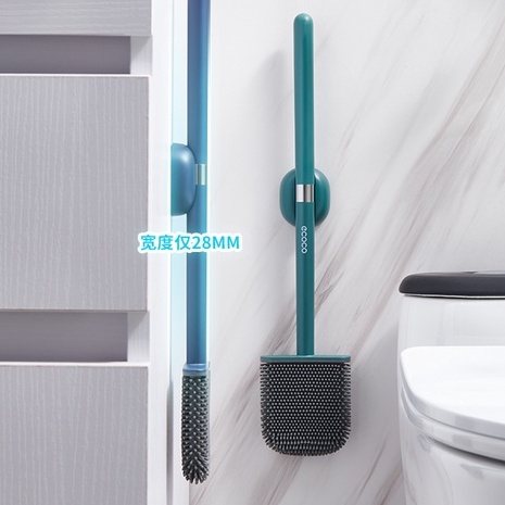 Bộ Bàn Chải Chà Toilet Bằng Silicone Gắn Tường Không Chết Tiện Dụng
