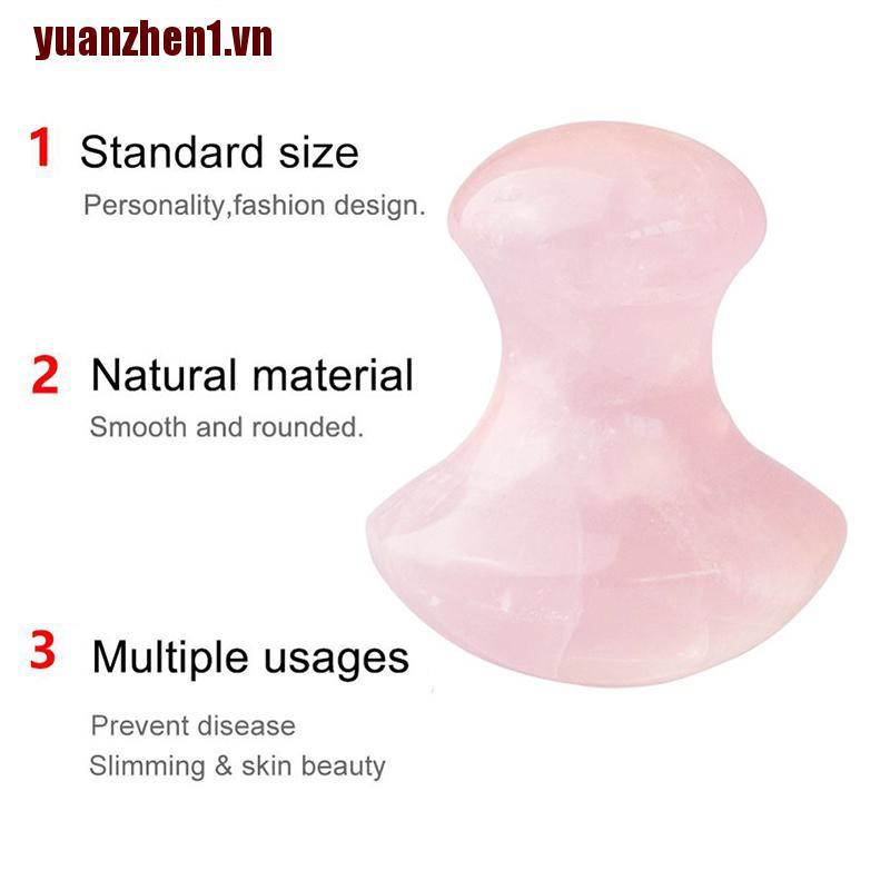 [Yuanzhen1] Máy Mát Xa Mặt Guasha Thạch Anh Hồng Tự Nhiên Hình Nấm