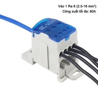 CẦU ĐẤU CHIA NHỎ DÂY ĐIỆN CÔNG SUẤT LỚN 80A UKK-80A