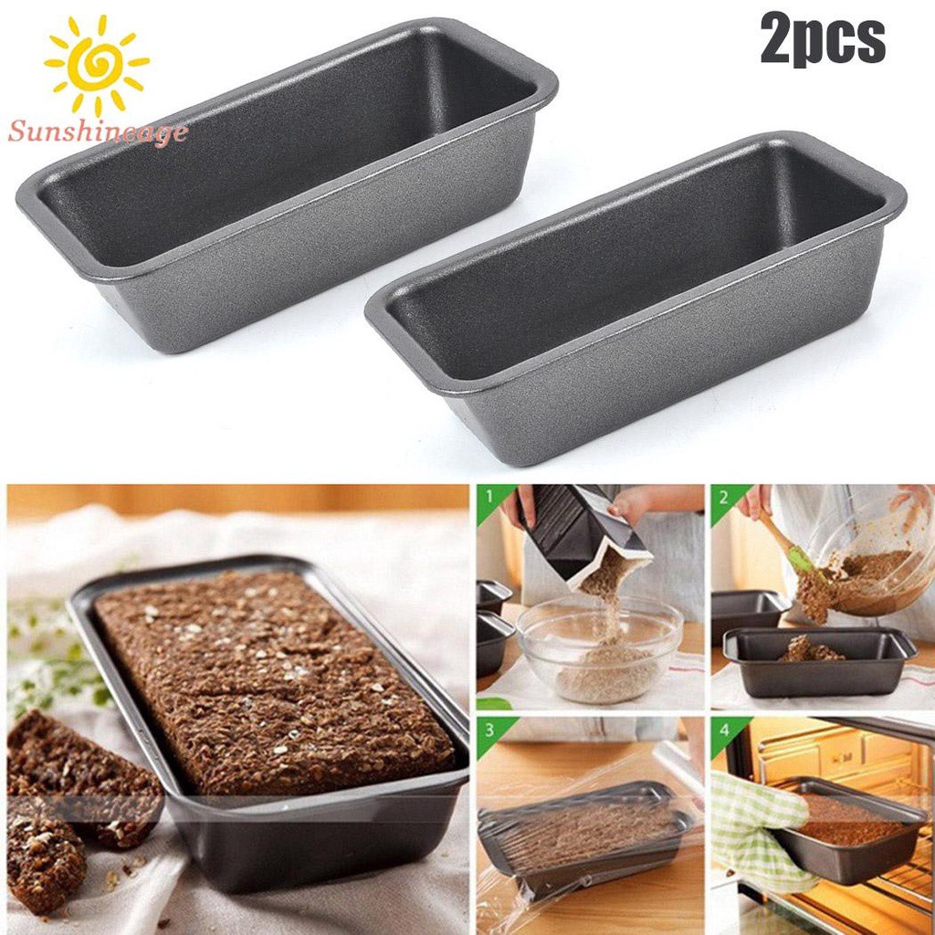 Khay Nướng Bánh Hình Chữ Nhật Bằng Thép Carbon Chống Dính