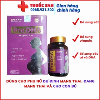 💊💊Pro DHA HAPPY MOTHER - Cho phụ nữ dự định mang thai, đang mang thai và cho con bú cần bổ sung dưỡng chất