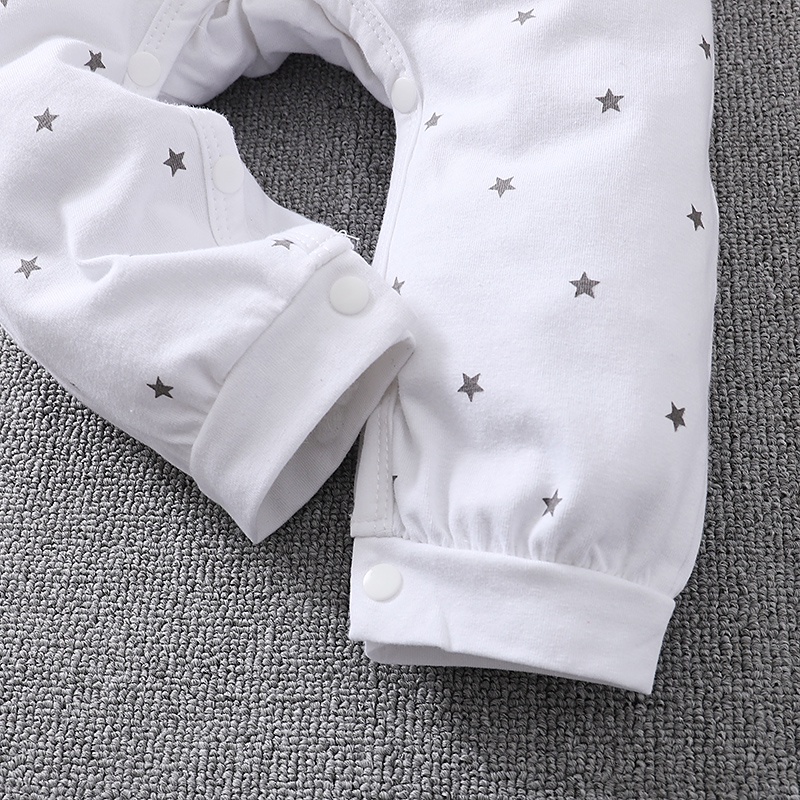 Áo liền quần MIKRDOO chất liệu cotton in họa tiết chữ &quot;I love Mummy&amp;Daddy&quot; dành cho trẻ em 0-18 tháng