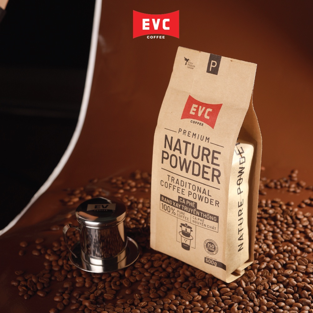 Cà phê rang xay Honey - EVC Nature Powder - Arabica Cầu Đất & Robusta Thuần chủng - 100% Rang mộc, Nguyên Chất