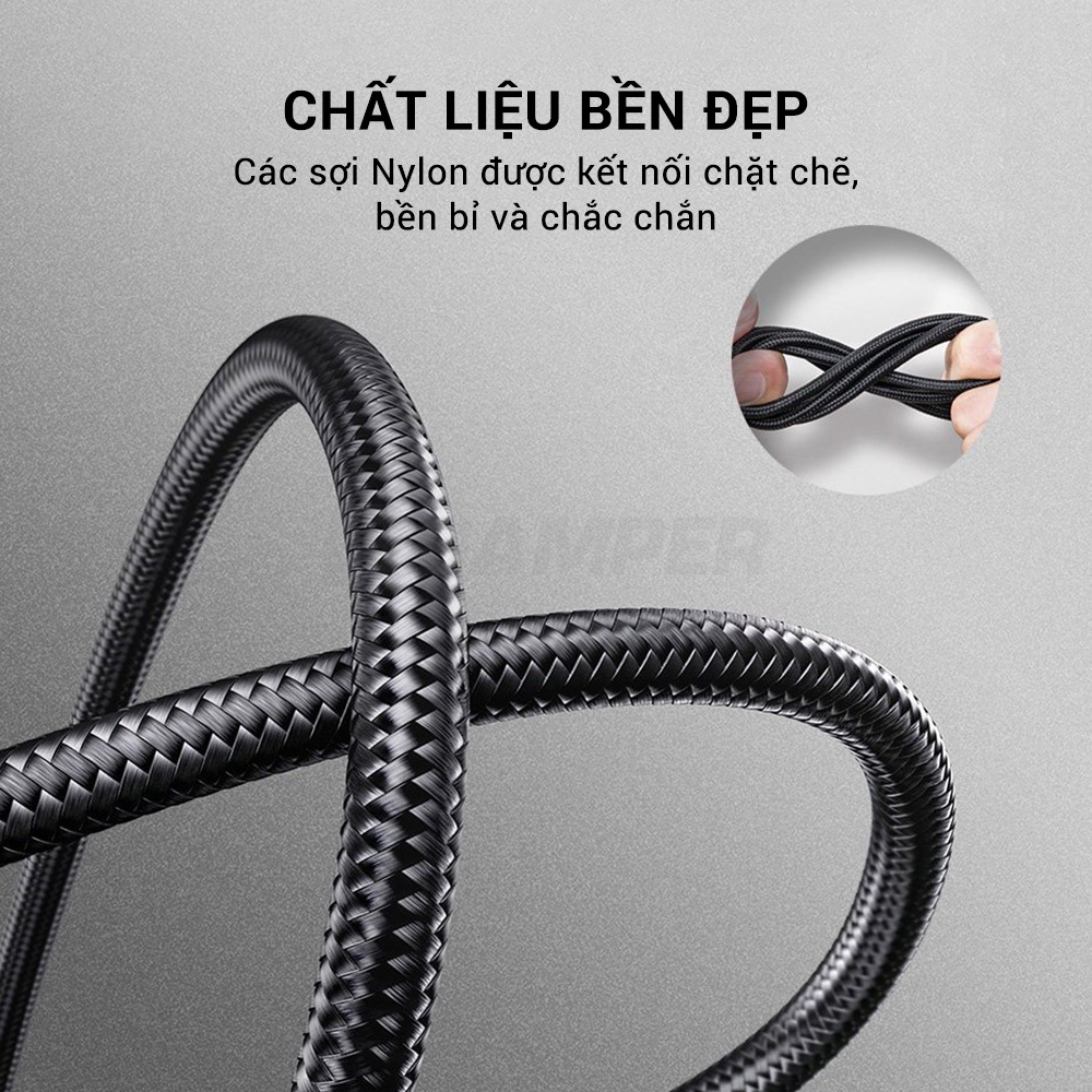 Dây Cáp Sạc Đa Năng 3 in 1 Baseus Cổng USB + Type C Sạc Nhanh 5A PD 100W Cho Laptop / IP / Samsung / Huawei / Xiaomi