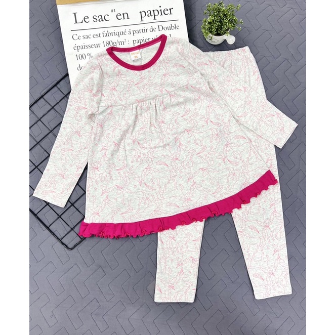 Cần Thơ - bộ thun borip tay dài quần dài bé gái size đại