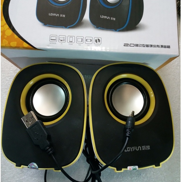 Loa máy tính LOYFUN LF-804 - 2.0, Power 6W, Jack 3.5mm, nguồn USB