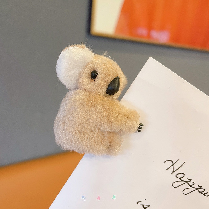 Kẹp Tóc Hình Gấu Koala Bằng Lông Nhung Dễ Thương Xinh Xắn Dành Cho Nữ
