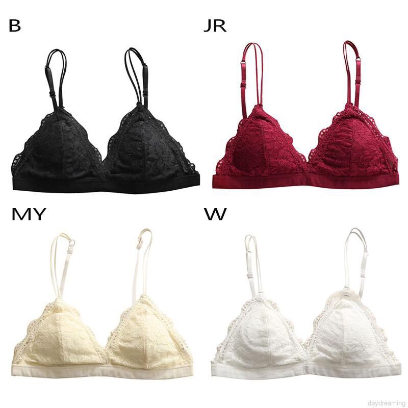 Áo Ngực Bra Ren Hoa Mềm Đệm Mỏng, 2 Dây Kép Móc Cài Sau Siêu Mềm Dịu Êm 8753