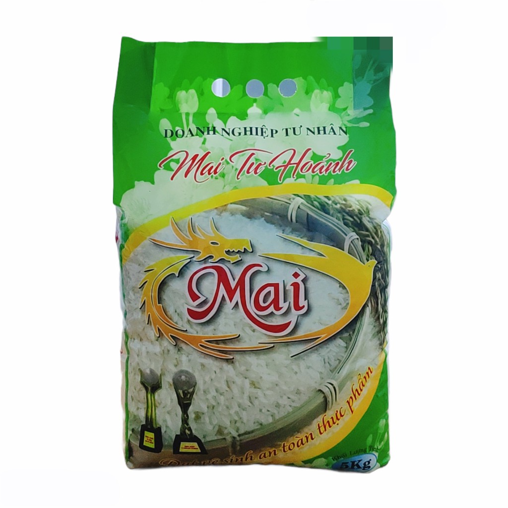 Gạo Thơm Mai Xanh - Mai Tư Hoảnh túi 5kg