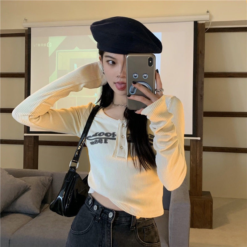 Áo Thun Tay Dài Màu Trơn Thời Trang Mùa Đông Cho Nữ