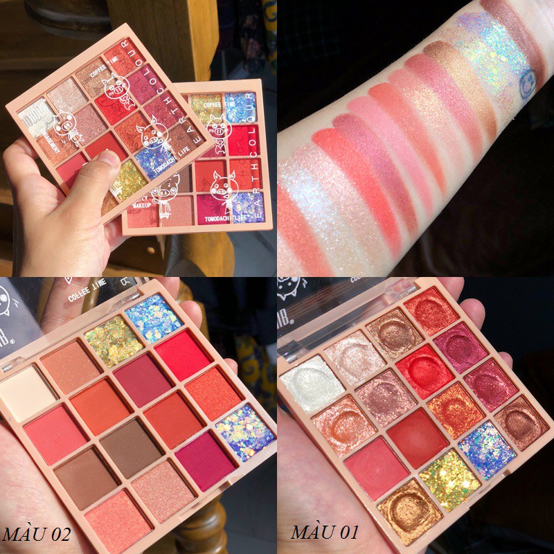 ❤️  Bảng Phấn Mắt Tutu No.7077 Boub Sixteen Color Eye Shadow Mashed Potato siêu xinh ❤️ -W118-D4T3