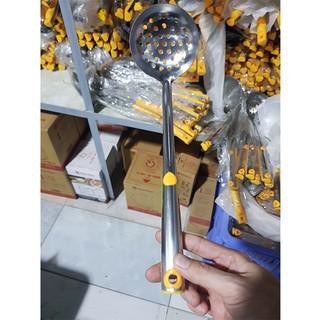 Bộ Muôi Inox Cao Cấp Cán Vàng ( Muôi Thủng - Muôi Canh - Xẻng Xào) | BigBuy360 - bigbuy360.vn