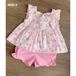 Bộ áo thô hoa M05 bé gái