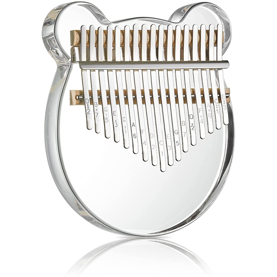 [ Trọn bộ phụ kiện 6 món] Đàn kalimba trong suốt pha lê 17 phím Tonic Gấu pha lê vật liệu mới bảo hành 12T chống vỡ