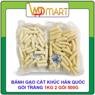Bánh gạo hàn quốc tobokki cắt khúc gói trắng 1kg (2 gói 500g)