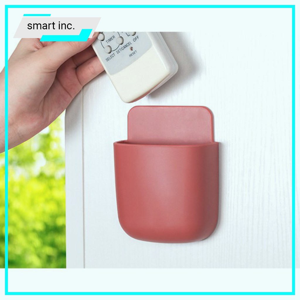 Hủ Đựng Điều Khiển Sạc Điện Thoại 🚀FREESHIP🚀 Khay Dán Tường Remote Tivi Điều Hòa Gắn Tủ Giá Cắm Treo Bàn Làm Việc