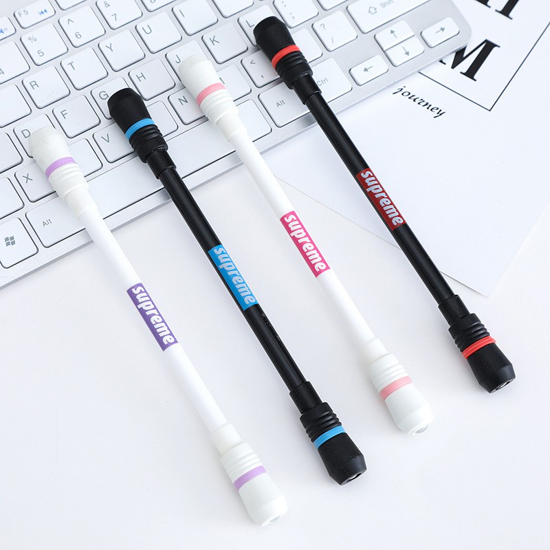 Bút Gel Xoay 0.5mm Có Đèn Led Thoải Mái Chống Trượt Vui Nhộn Màu Ngẫu Nhiên