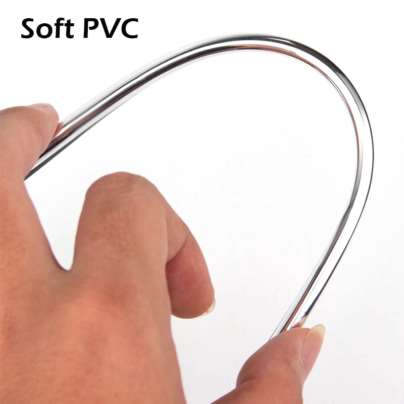 Set 10 Dải Viền Mạ Chrome Hình Chữ U Thông Dụng Trang Trí Lỗ Thông Gió Xe Hơi DIY